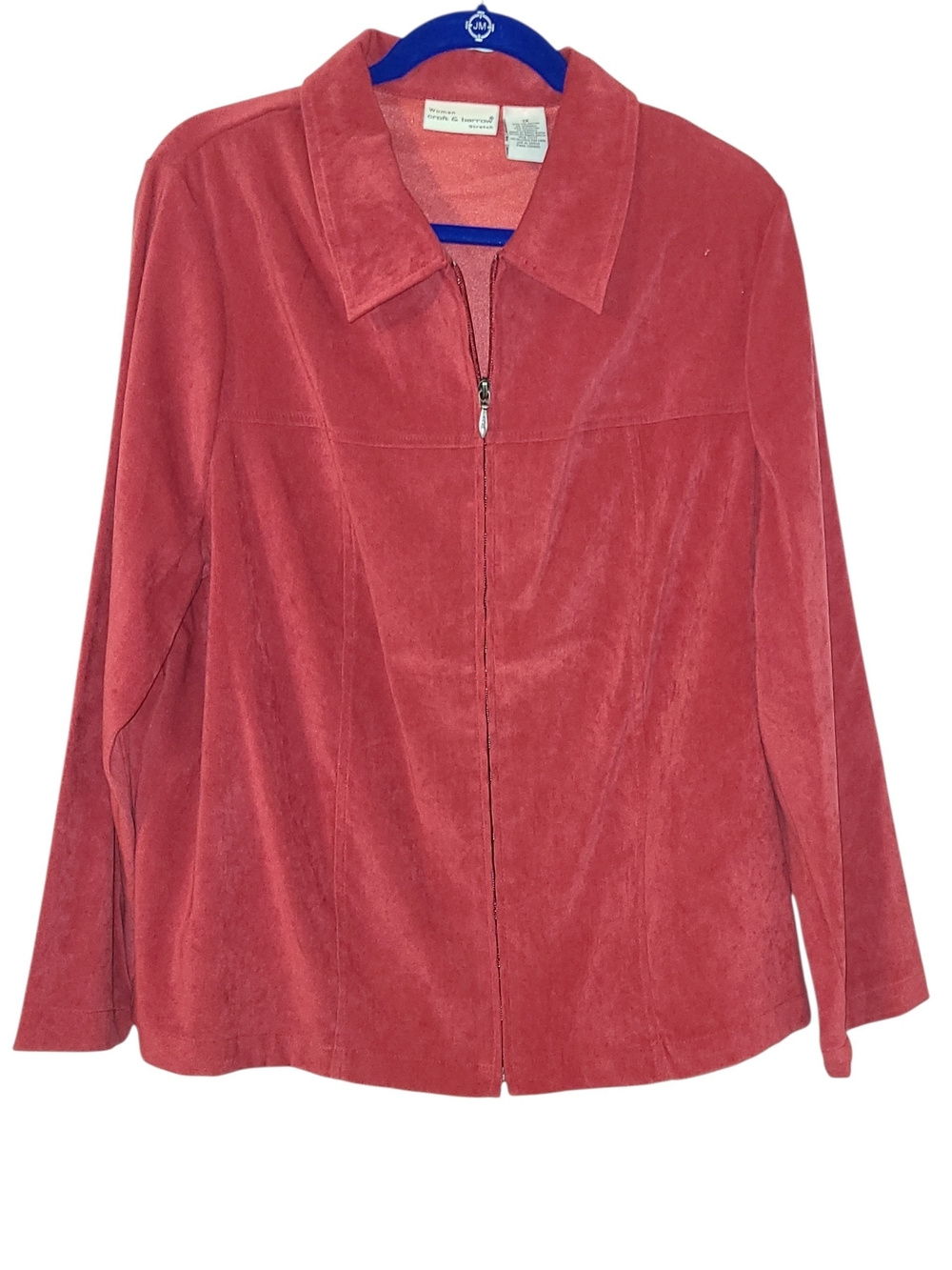 Croft & Barrow Woman Faux Suede Zip Front Jacket